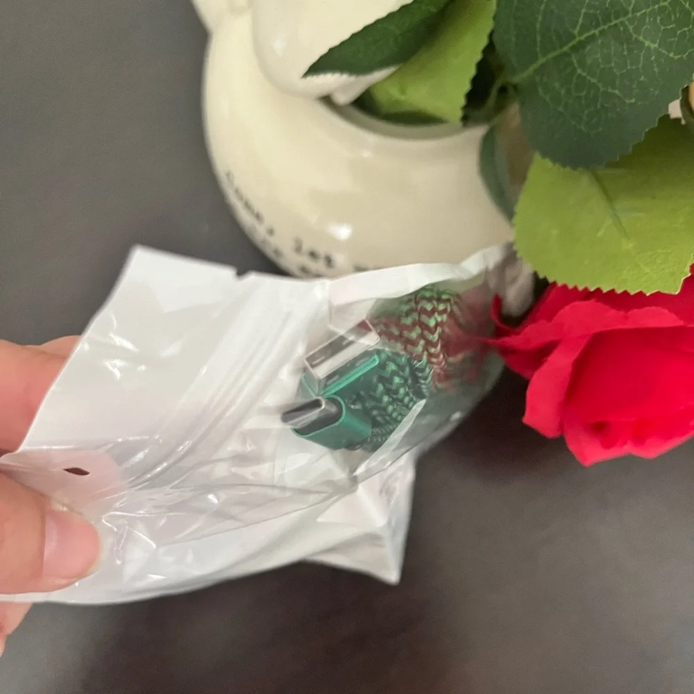 NWT Green Braided Nylon USB C Cable